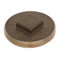 3-1/2" Brass Raised Head Cleanout Plug