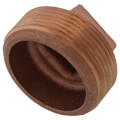 2-1/2" Brass Plug, Cored (Lead Free)