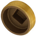 3" Brass Plug, Cored (Lead Free)