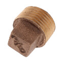 3/8" Brass Square Head Plug (Lead Free)