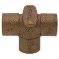1/2" C X C X C Cast Brass Drop Ear Tee (Lead Free)