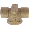 1/2" C x C x F Cast Brass Drop Ear Tee (Lead Free)