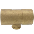 1-1/2" x 1-1/2" x 1/2" C x C x F Cast Brass Tee (Lead Free)