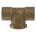 1/2" x 1/2" x 3/8" C x C x F Cast Brass Tee (Lead Free)