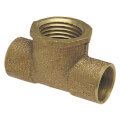 2" x 2" x 3/4" C x C x F Cast Brass Tee (Lead Free)