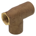 1-1/4" x 1/8" x 1-1/4" C x F x C Cast Brass Tee