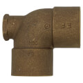 1-1/2" x 1/2" x 1-1/2" C x F x C Cast Brass Tee (Lead Free)