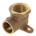 1/2" CxF Cast Brass 90-Degree Drop Ear Elbow (Lead Free)