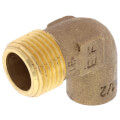 1/2" C x M Cast Brass 90-Degree Elbow (Lead Free)