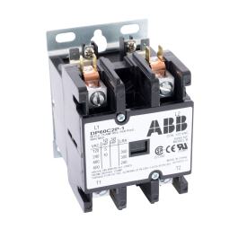 ABB, DP60C2P-1, 2 Pole, 60 Amps, 120VAC Coil, Definite Purpose Contactor