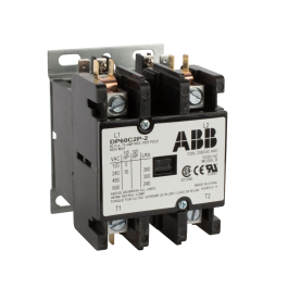 ABB, DP60C2P-2, 2 Pole, 60 Amps, 208-240VAC Coil, Definite Purpose Contactor