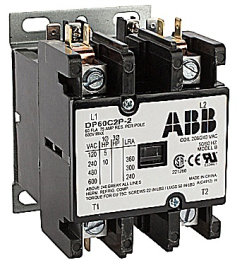ABB, DP60C2P-4, 2 Pole, 60 Amps, 480VAC Coil, Definite Purpose Contactor