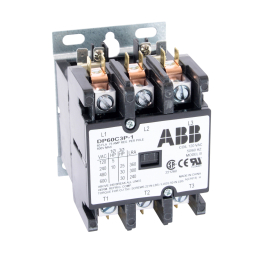 ABB, DP60C3P-1, 3 Pole, 60 Amps, 120VAC Coil, Definite Purpose Contactor